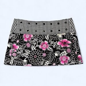 Y2K Black Floral Mini Skirt by Sweet Spot Skirts!